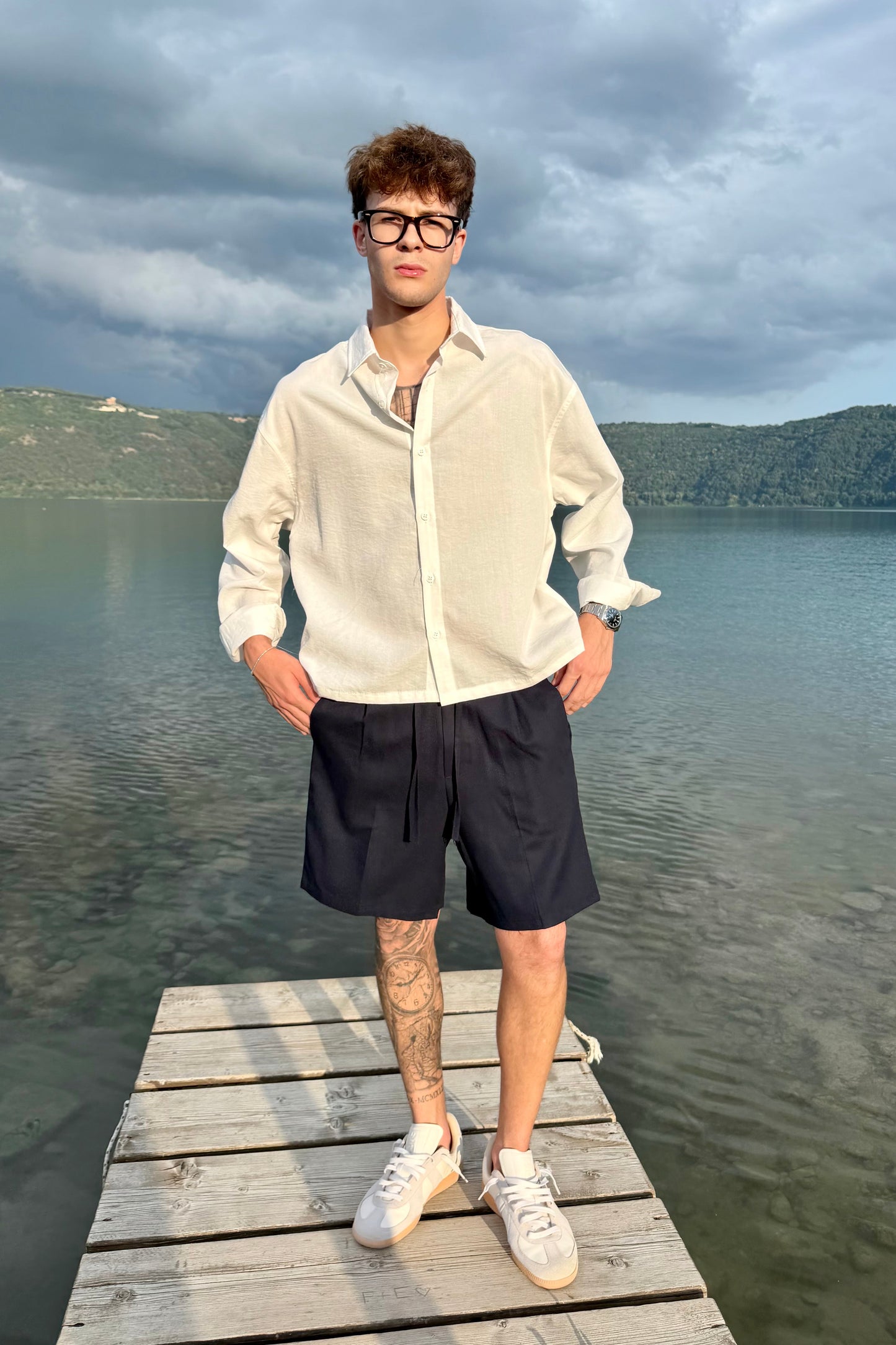 Pantalón corto lino