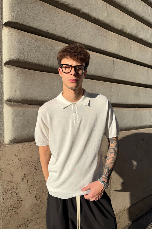 Polo de punto - Blanco