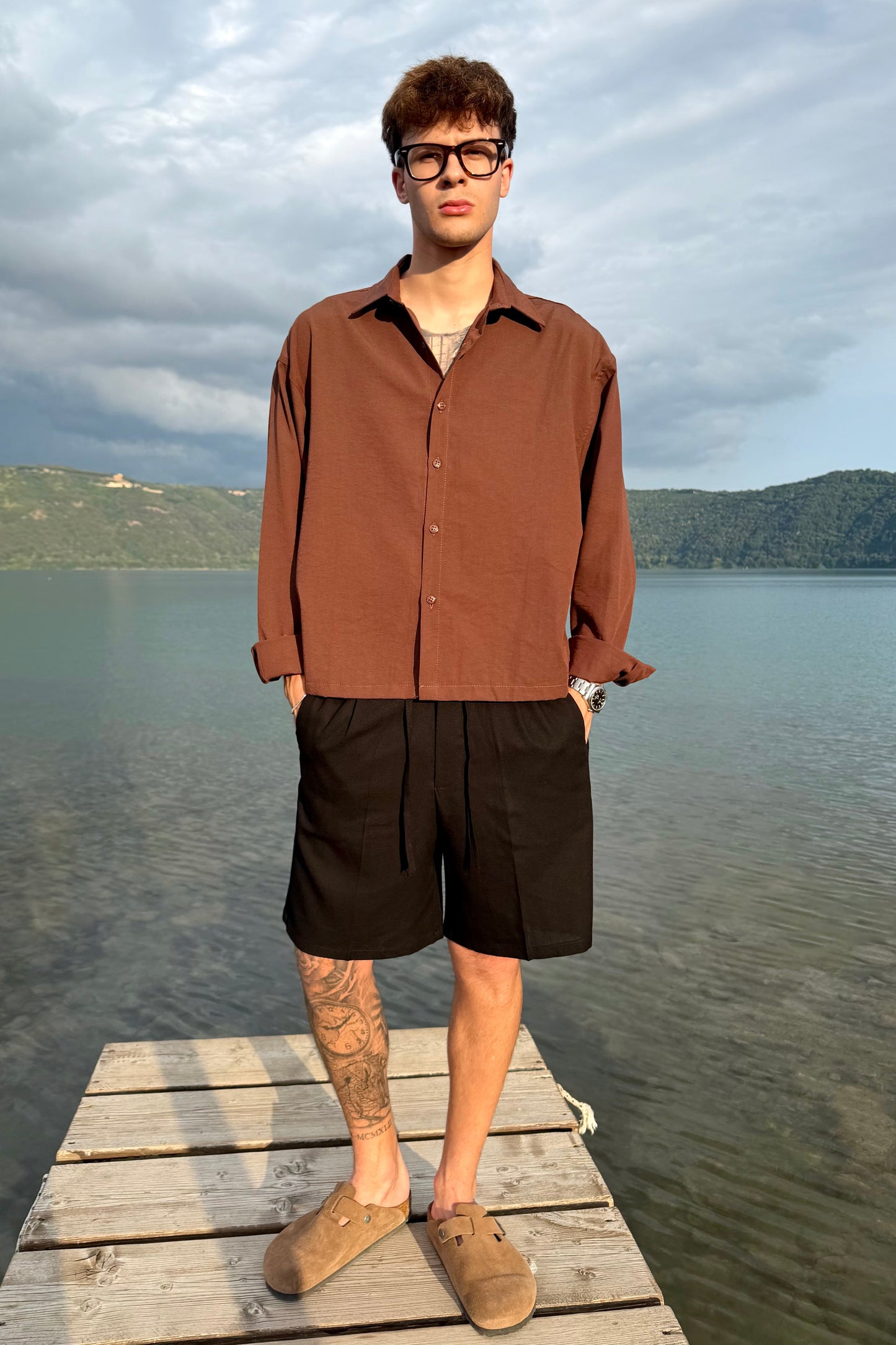 Pantalón corto lino
