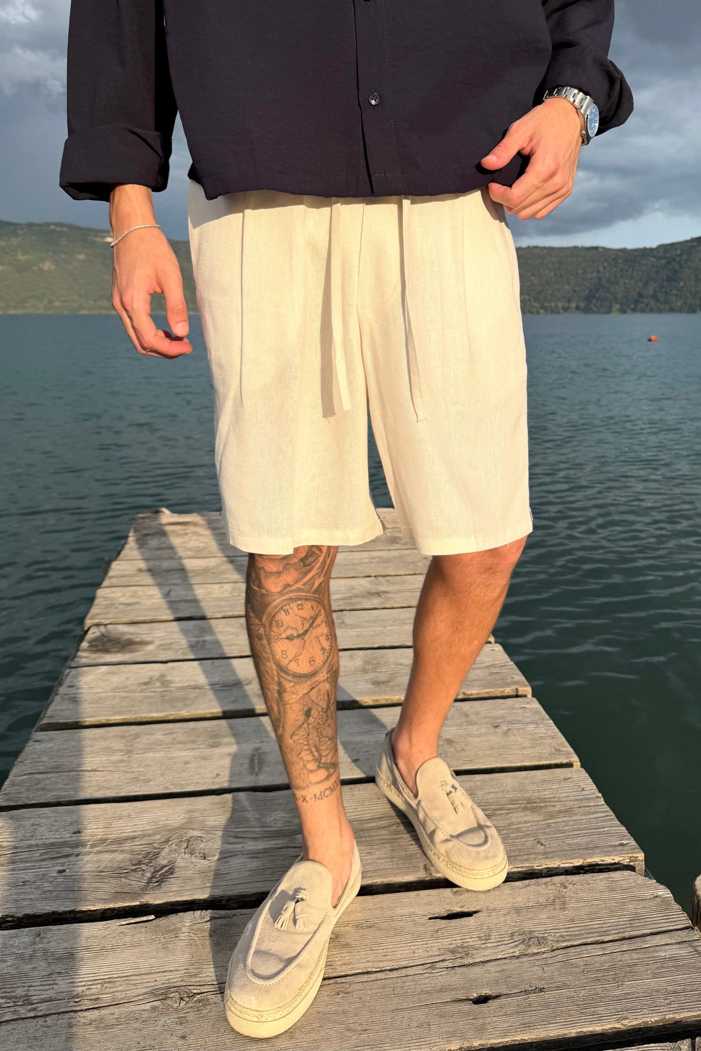 Pantalón corto lino