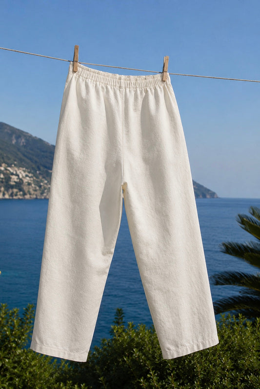 Pantalón de lino - Blanco
