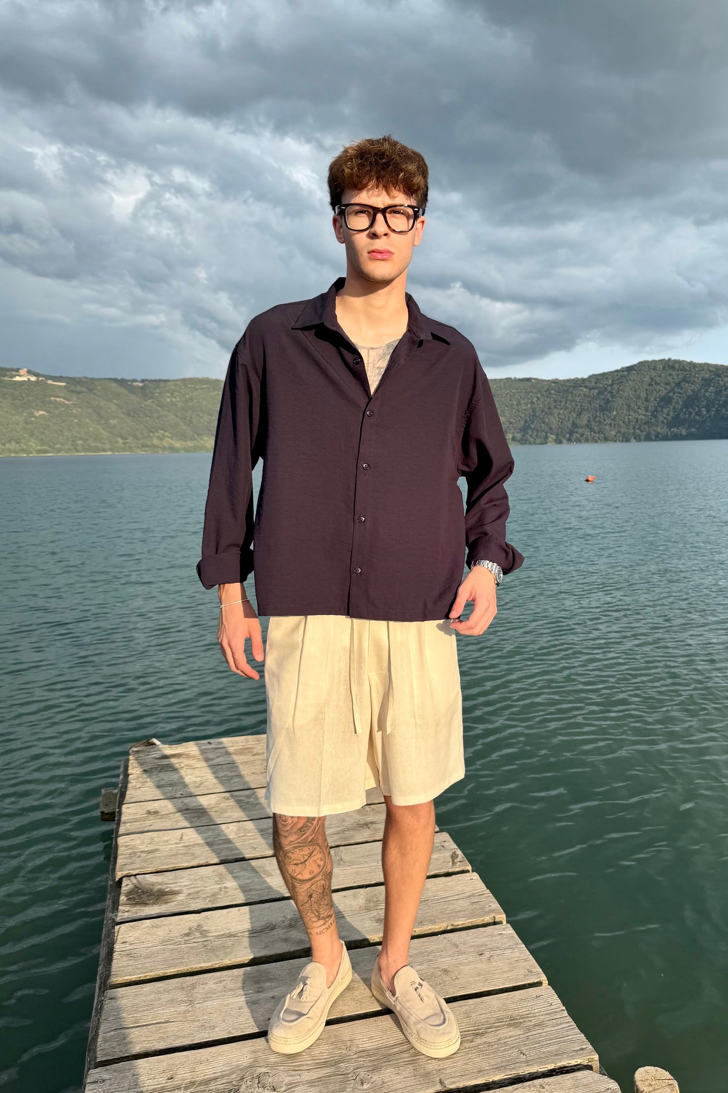 Pantalón corto lino