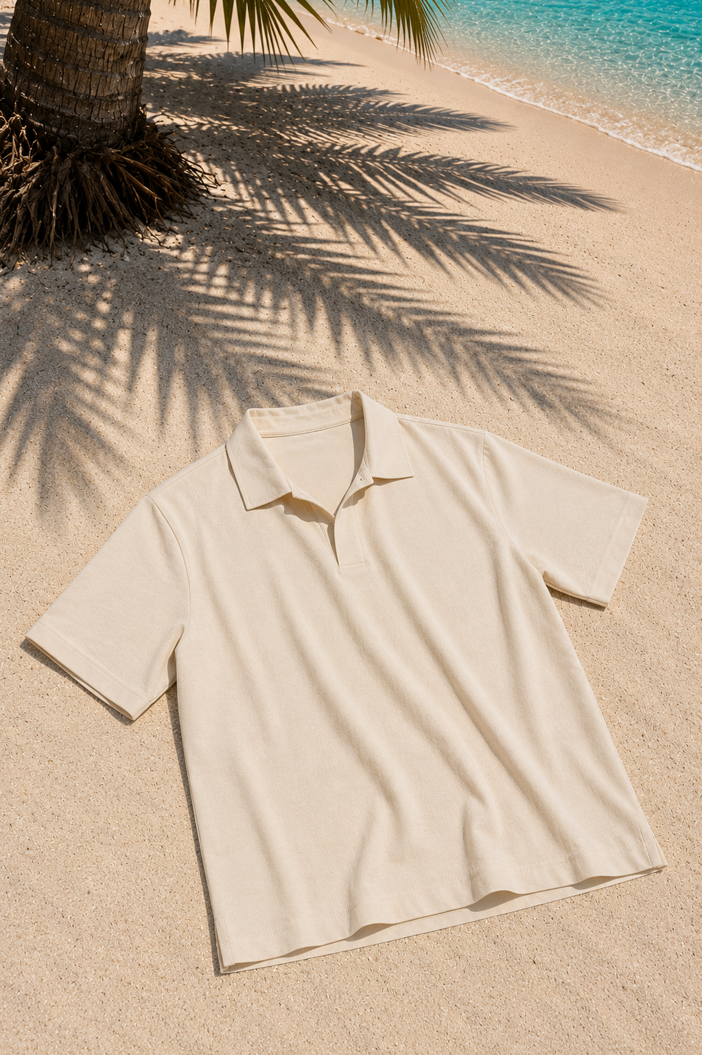 Polo de lino - Beige