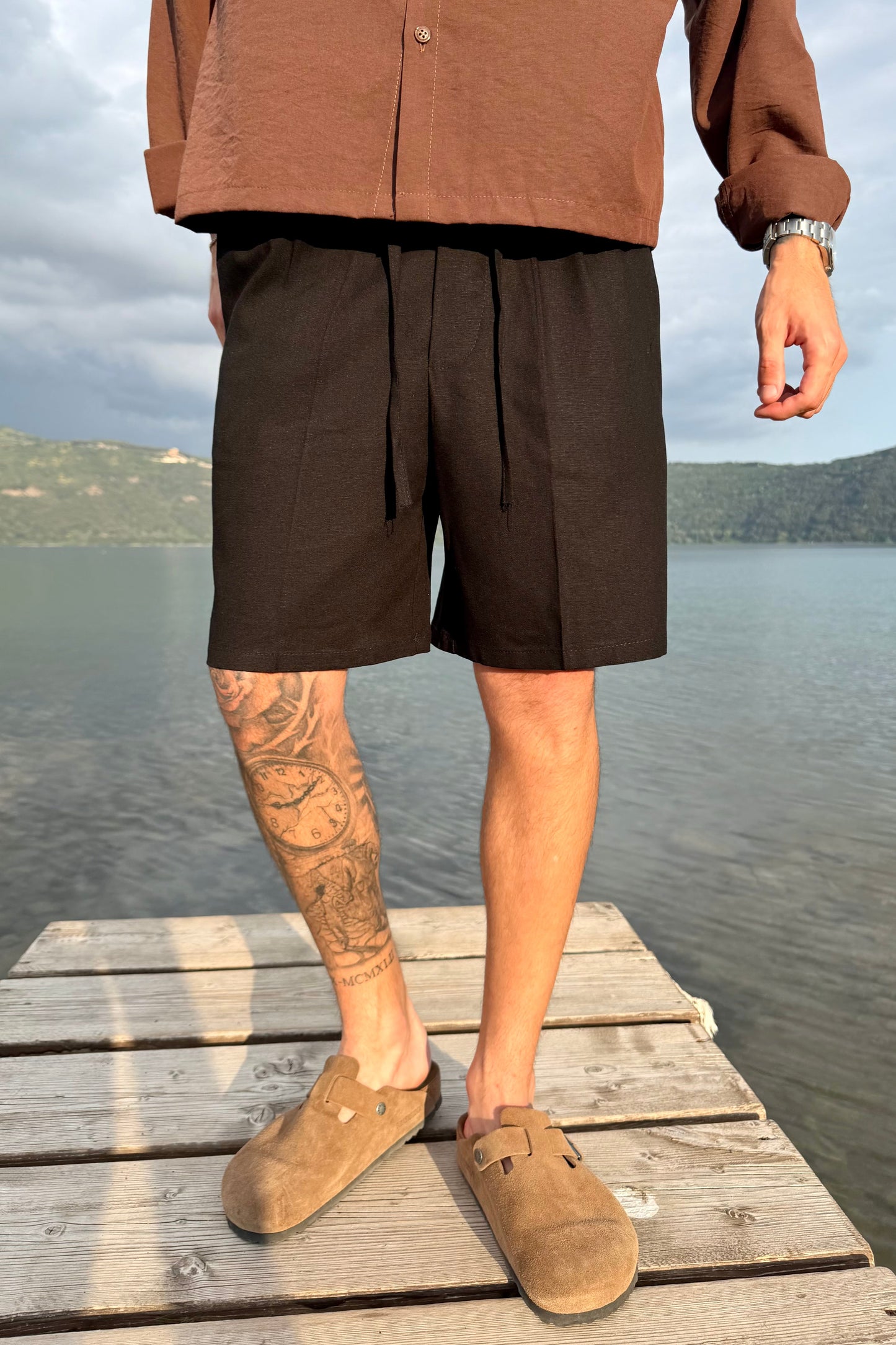 Pantalón corto lino