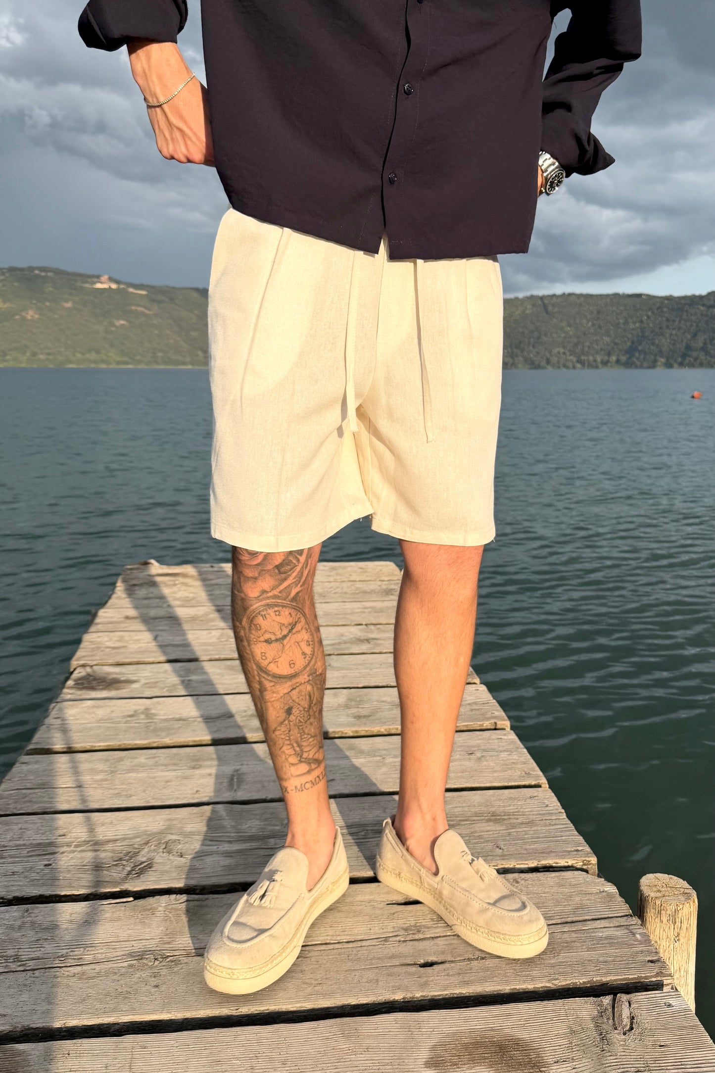 Pantalón corto lino