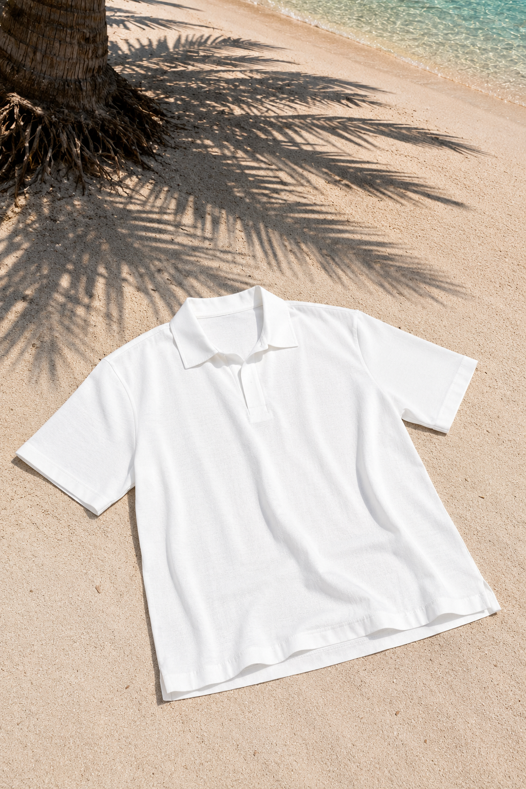 Polo de lino - Blanco