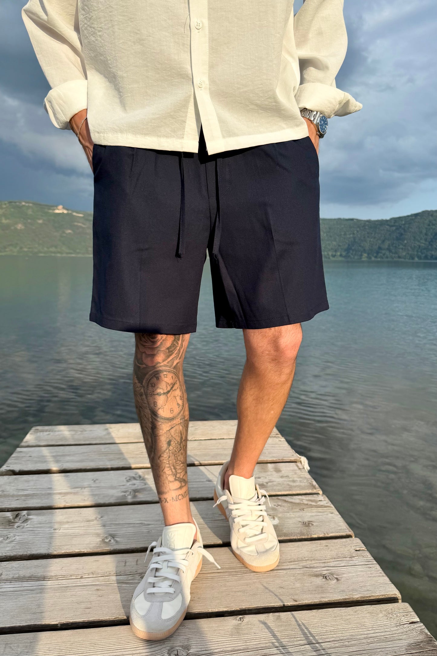 Pantalón corto lino