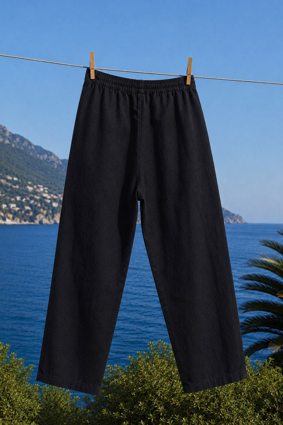 Pantalón de lino - Negro