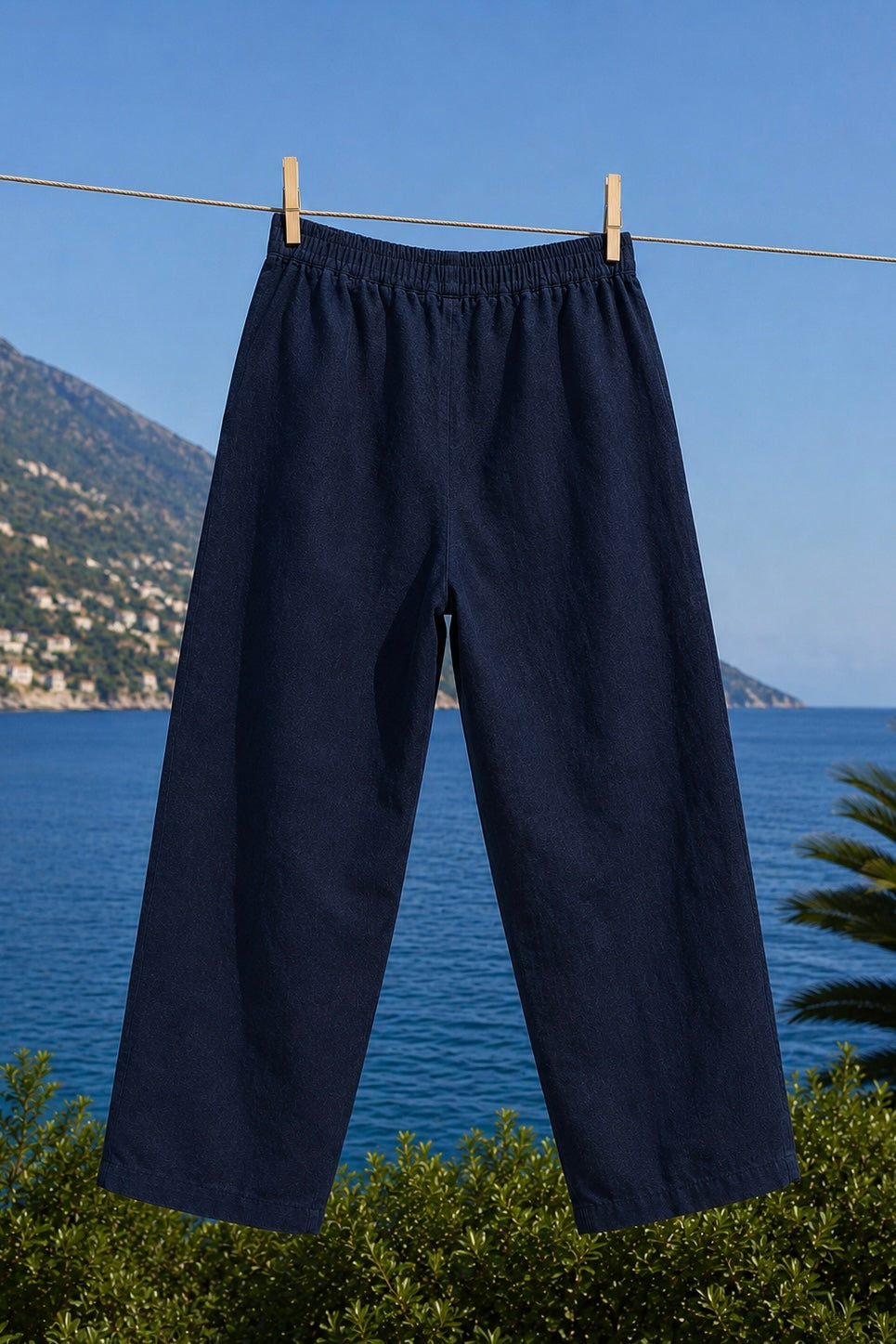 Pantalón de lino - Azul marino
