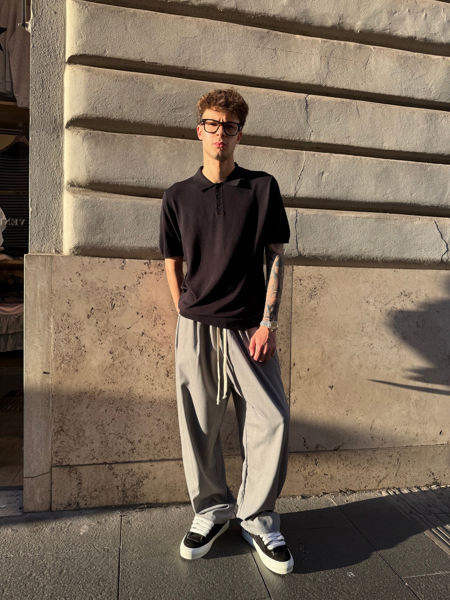 Polo de punto - Negro