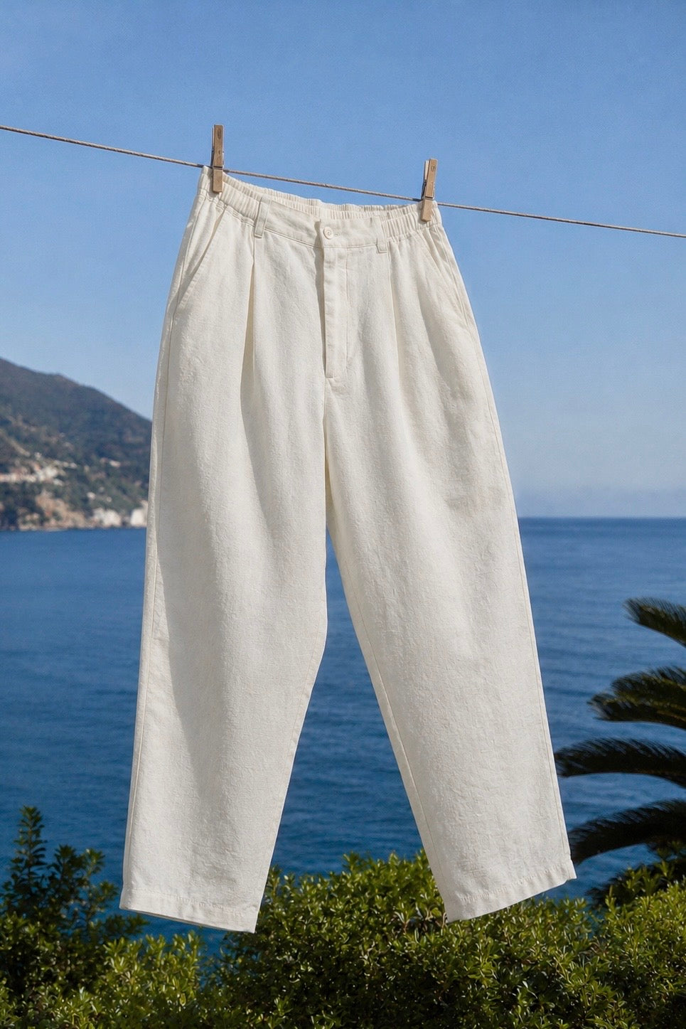 Pantalón de lino - Blanco