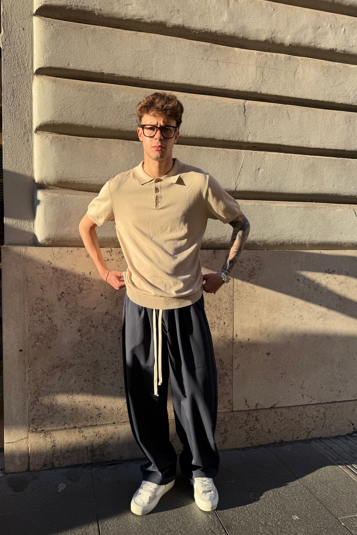 Polo de punto - Beige